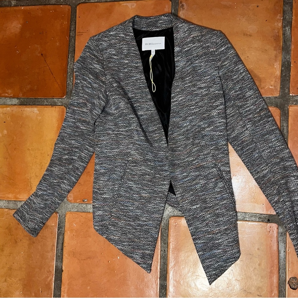 BCBG generation women’s blazer black/grey/ colorful/ twill